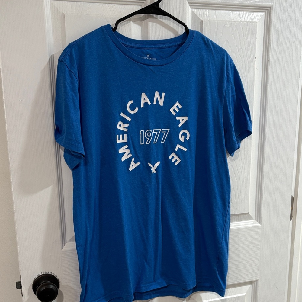 American Eagle Outfitters 1977 Blue Tee